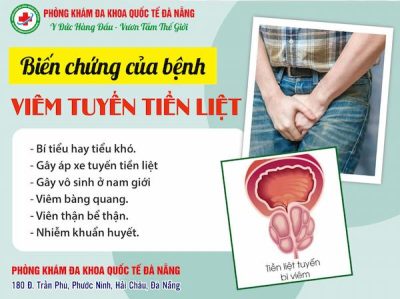 biến chứng nguy hiểm của viêm tuyến tiền liệt