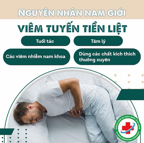 nguyên nhân gây viêm tuyến tiền liệt ở nam giới