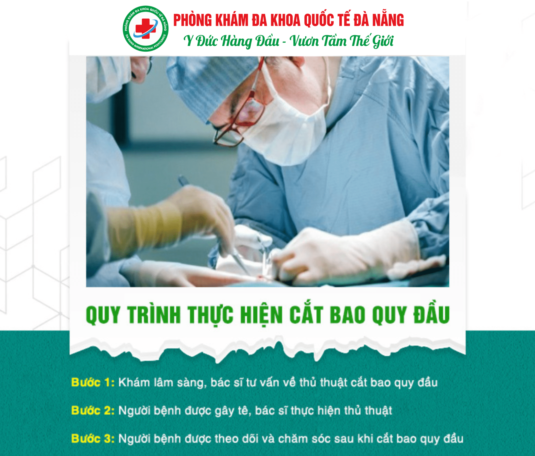 Quy trình cắt bao quy đầu bằng máy Surkon tại Phòng khám Đa khoa Quốc tế Đà Nẵng
