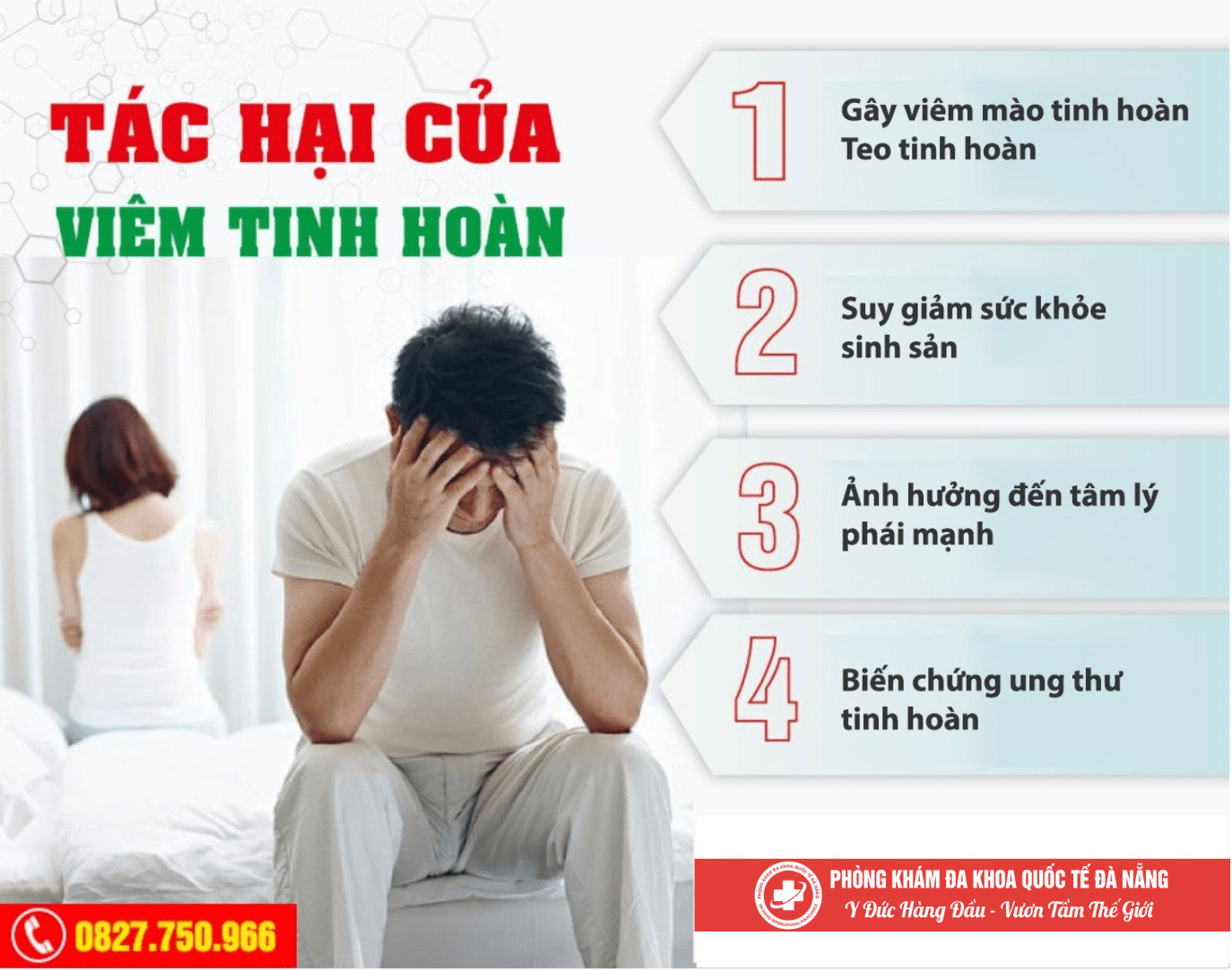 Biến chứng nguy hiểm của viêm tinh hoàn