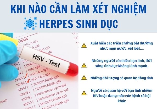 khi nào cần làm xét nghiệm HSV