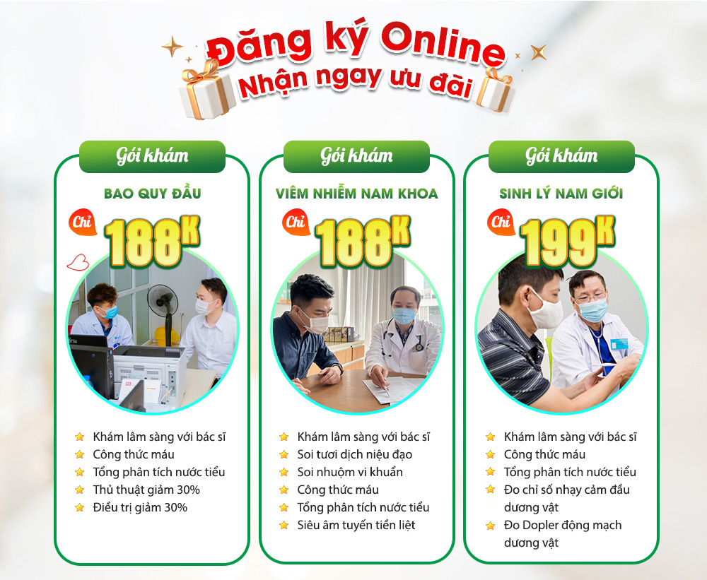 Gói khám nam khoa tại phòng khám 