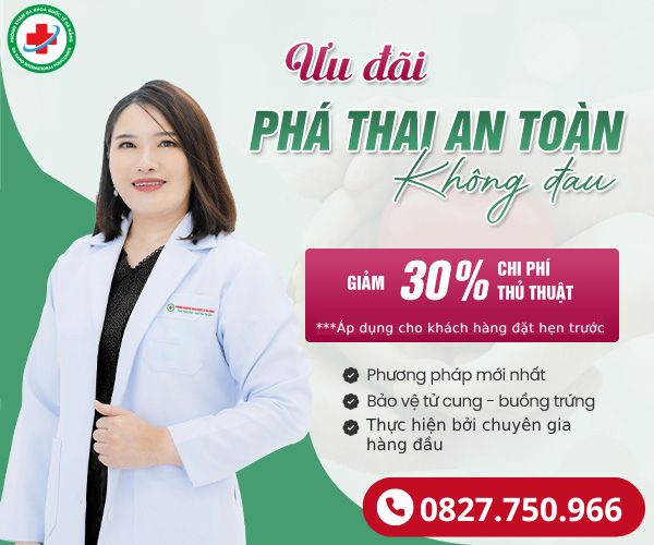 GIẢM 30% chi phí phá thai khi đặt hẹn trước