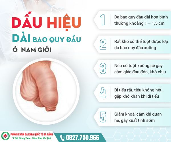 Dấu hiệu dài bao quy đầu ở nam giới
