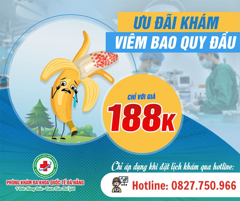 Ưu đãi khám viêm bao quy đầu chỉ 188K