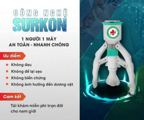 Ưu điểm vượt trội của phương pháp cắt bao quy đầu bằng máy Surkon