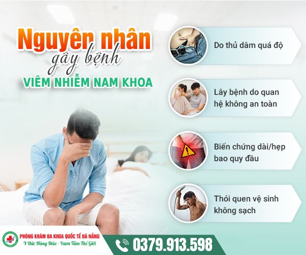 Nguyên nhân gây viêm nhiễm nam khoa